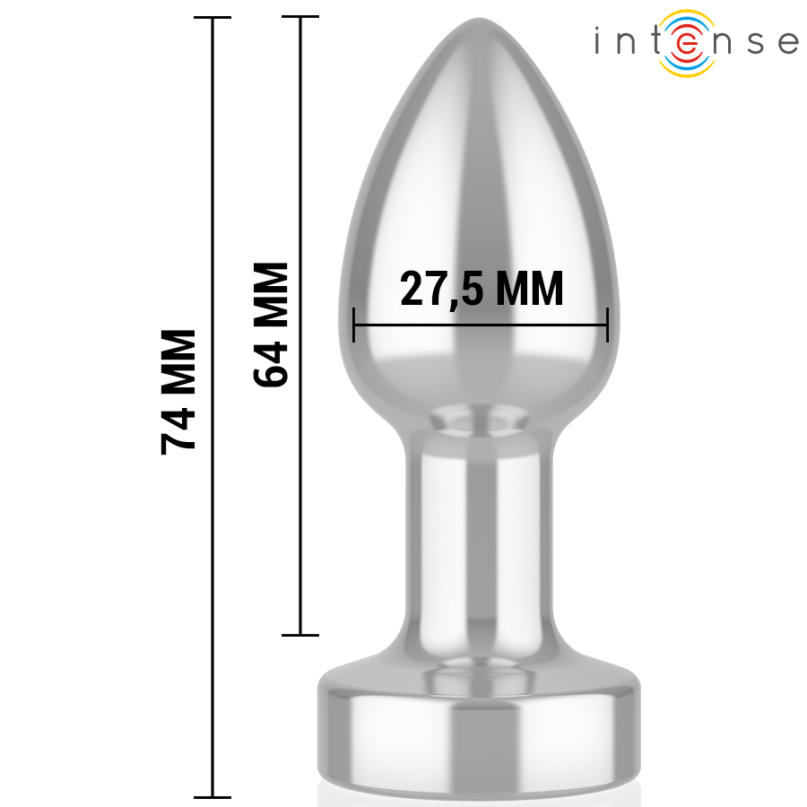 Intenso - Plug Anal 10 Vibraciones Metal Con Mando a Distancia S