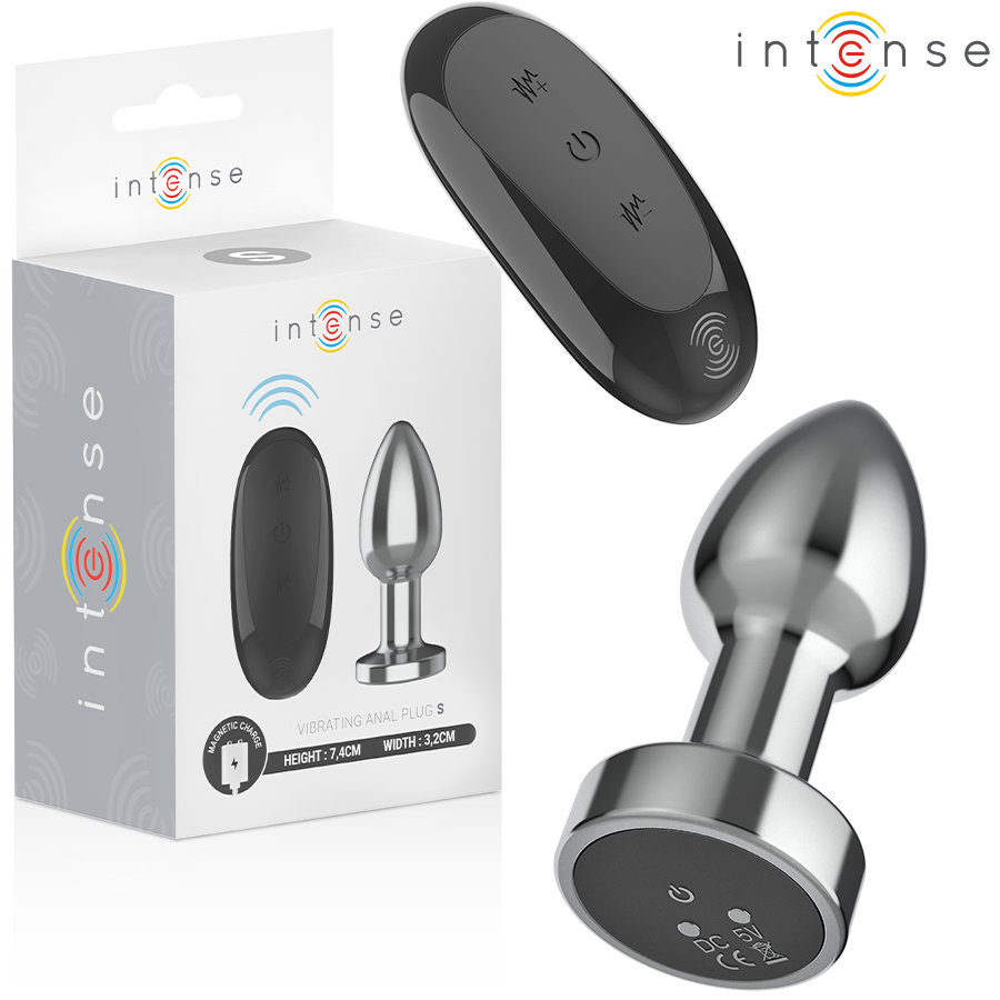 Intenso - Plug Anal 10 Vibraciones Metal Con Mando a Distancia S