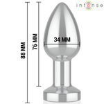 Intense -Plug Anal 10 Vibrações Metal Com Controle Remoto M