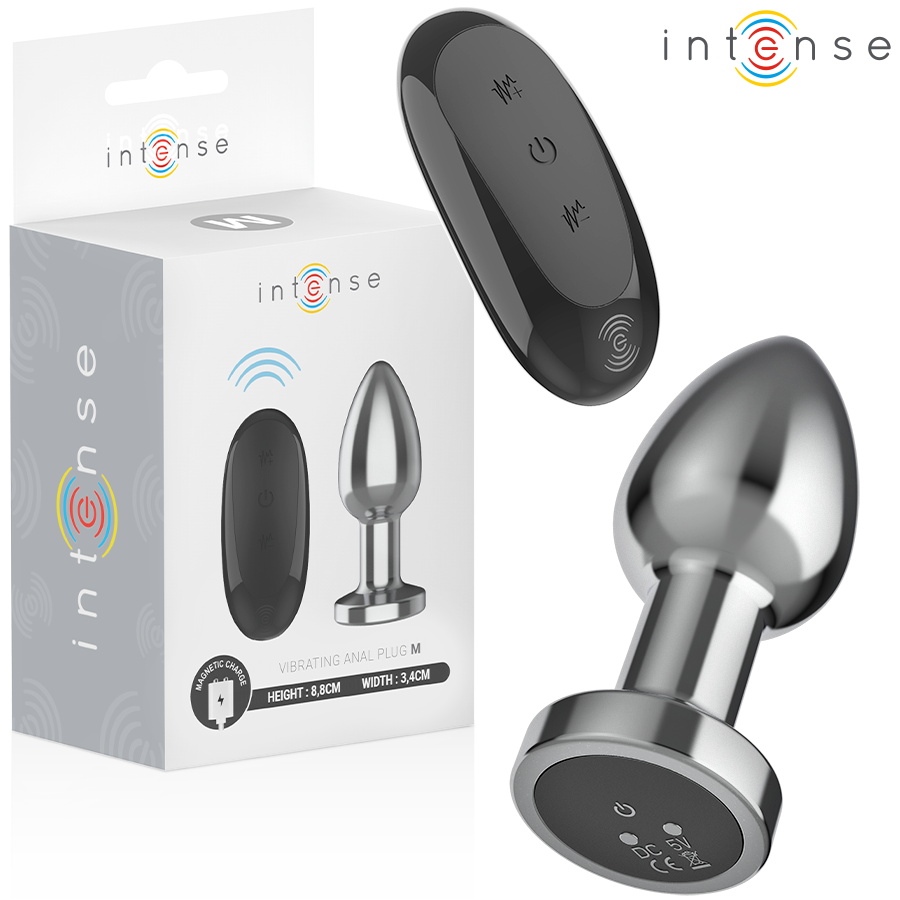 Intense -Plug Anal 10 Vibrações Metal Com Controle Remoto M