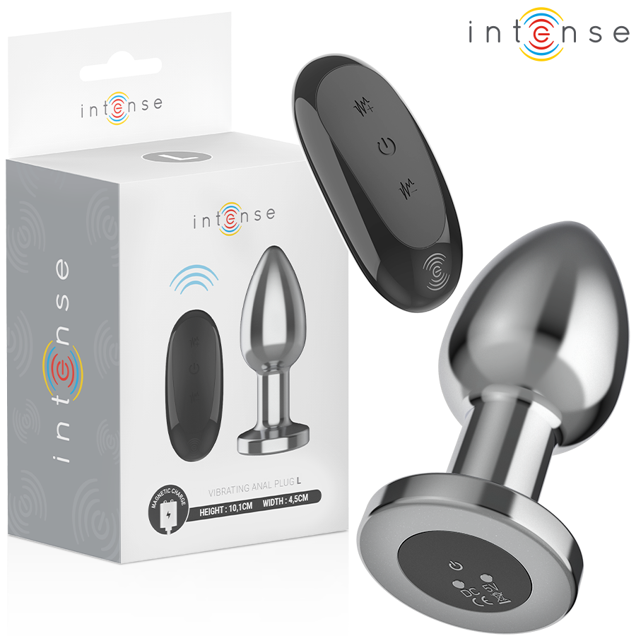 Intense -Plug Anal 10 Vibrações Metal Com Controle Remoto L