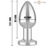 Intense -Plug Anal 10 Vibrações Metal Com Controle Remoto L