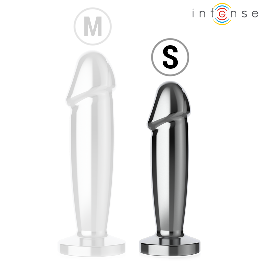 Intense -Plug Anal 10 Vibrações Dildo de Metal Com Controle Remoto S