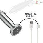 Intense -Plug Anal 10 Vibrações Dildo de Metal Com Controle Remoto S