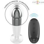 Intense -Plug Anal 10 Vibrações Dildo de Metal Com Controle Remoto S