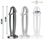Intense -Plug Anal 10 Vibrações Dildo de Metal Com Controle Remoto S
