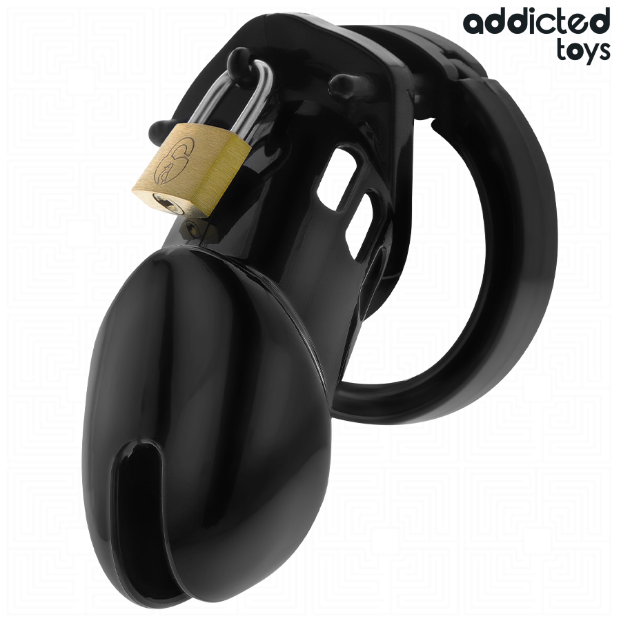 Addicted Toys Locked - Gaiola de Pénis de Obsidiana Tamanho M