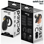 Addicted Toys Locked - Gaiola de Pénis de Obsidiana Tamanho M