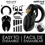 Addicted Toys Locked - Gaiola de Pénis de Obsidiana Tamanho M