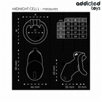 Addicted Toys Locked - Gaiola Peniana Mindnight Cell, Tamanho L