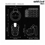 Addicted Toys Locked - Gaiola Gilden Gaiola Para Pénis 8,5 cm