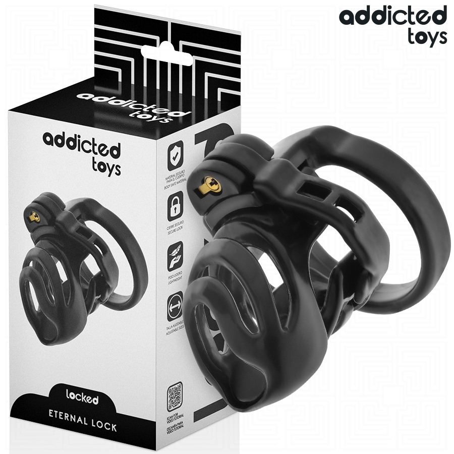Addicted Toys Locked - Gaiola Para Pénis Com Trava Eterna 9 cm