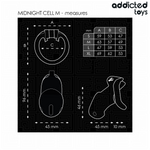 Addicted Toys Locked - Gaiola Peniana Mindnight Cell, Tamanho M