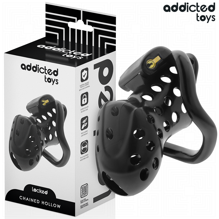 Addicted Toys Locked - Gaiola de Pénis Oco Com Corrente 10,5 cm