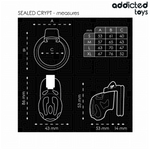 Addicted Toys Locked - Gaiola de Pénis Crypt Selada 8 cm