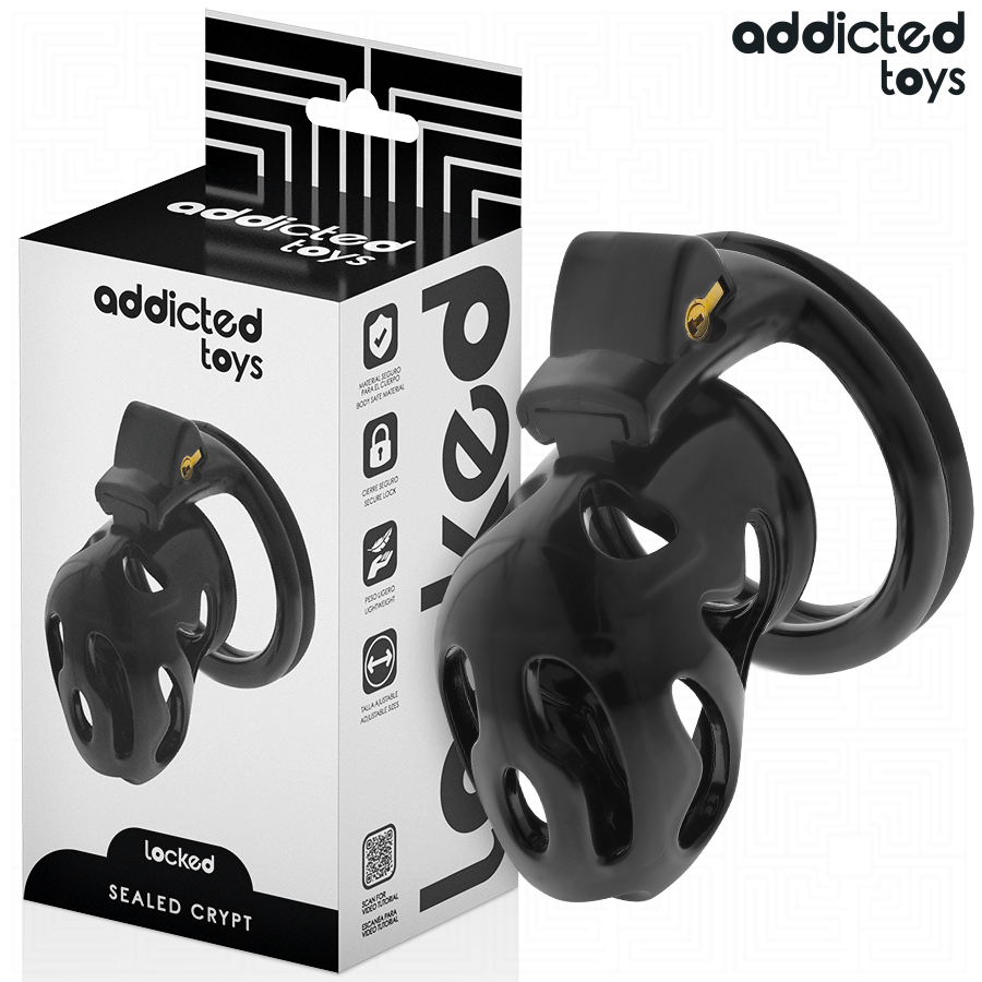 Addicted Toys Locked - Gaiola de Pénis Crypt Selada 8 cm