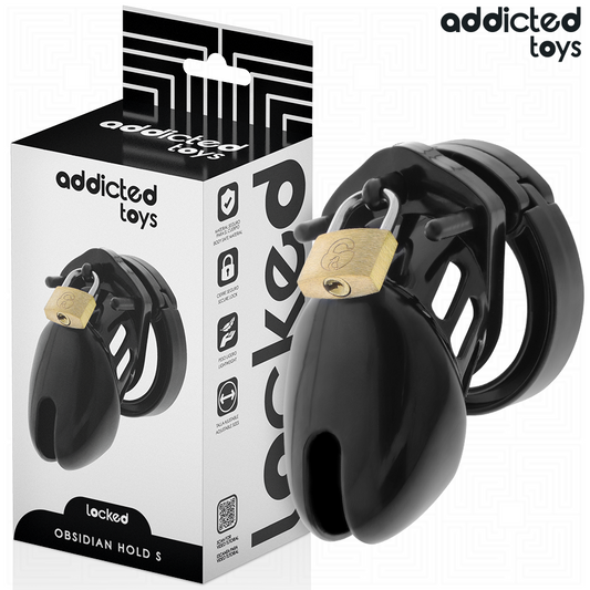Addicted Toys Locked - Gaiola de Pénis de Obsidiana Tamanho S