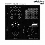 Addicted Toys Locked - Gaiola de Pénis de Obsidiana Tamanho S
