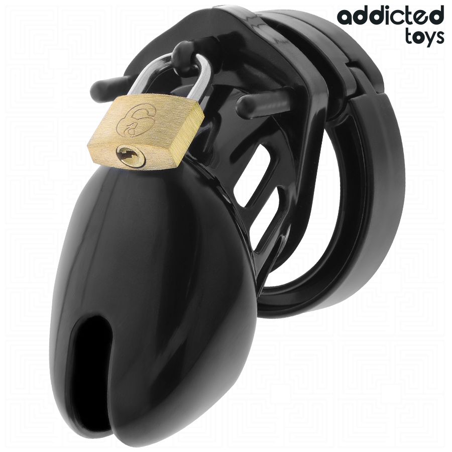 Addicted Toys Locked - Gaiola de Pénis de Obsidiana Tamanho S