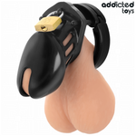 Addicted Toys Locked - Gaiola de Pénis de Obsidiana Tamanho S