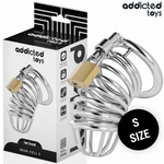 Addicted Toys Locked - Gaiola de Pênis de Metal com Célula de Ferro 4 cm Tamanho S