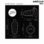 Addicted Toys Locked - Gaiola de Pénis de Metal Com Trava de Prata Tamanho S