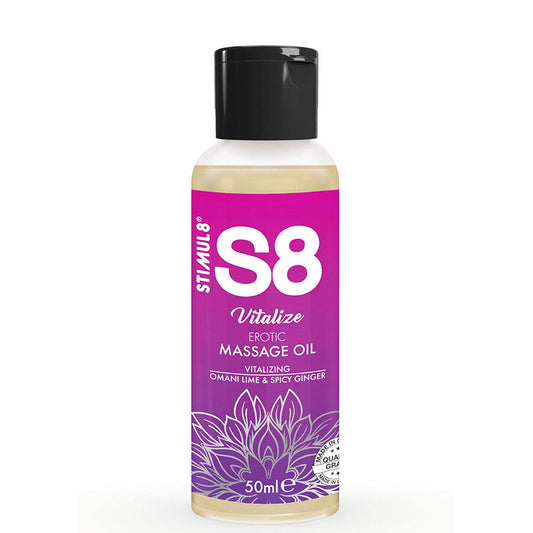 Stimul8 - S8 Vitalize Óleo de Massagem Erótico Lima 50 ml