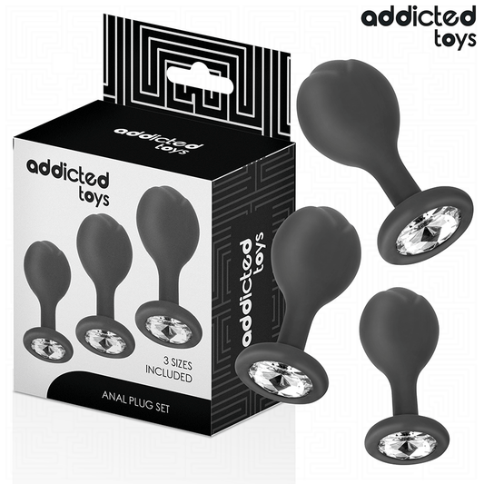 Addicted Toys - Conjunto de 3Plug Anal Com Joia