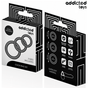 Addicted Toys - Conjunto de Anéis de Silicone Modelo 1
