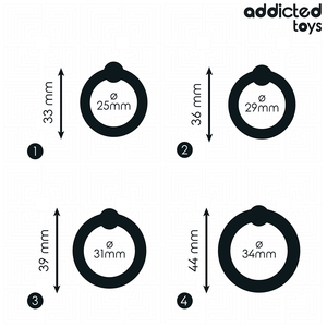 Addicted Toys - Conjunto de Anéis de Silicone de Pressão