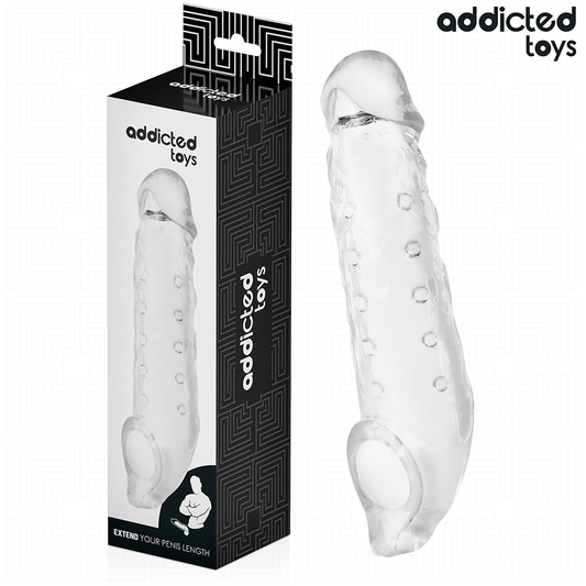 Addicted Toys - Bainha de Pénis Transparente Tamanho M 27 cm