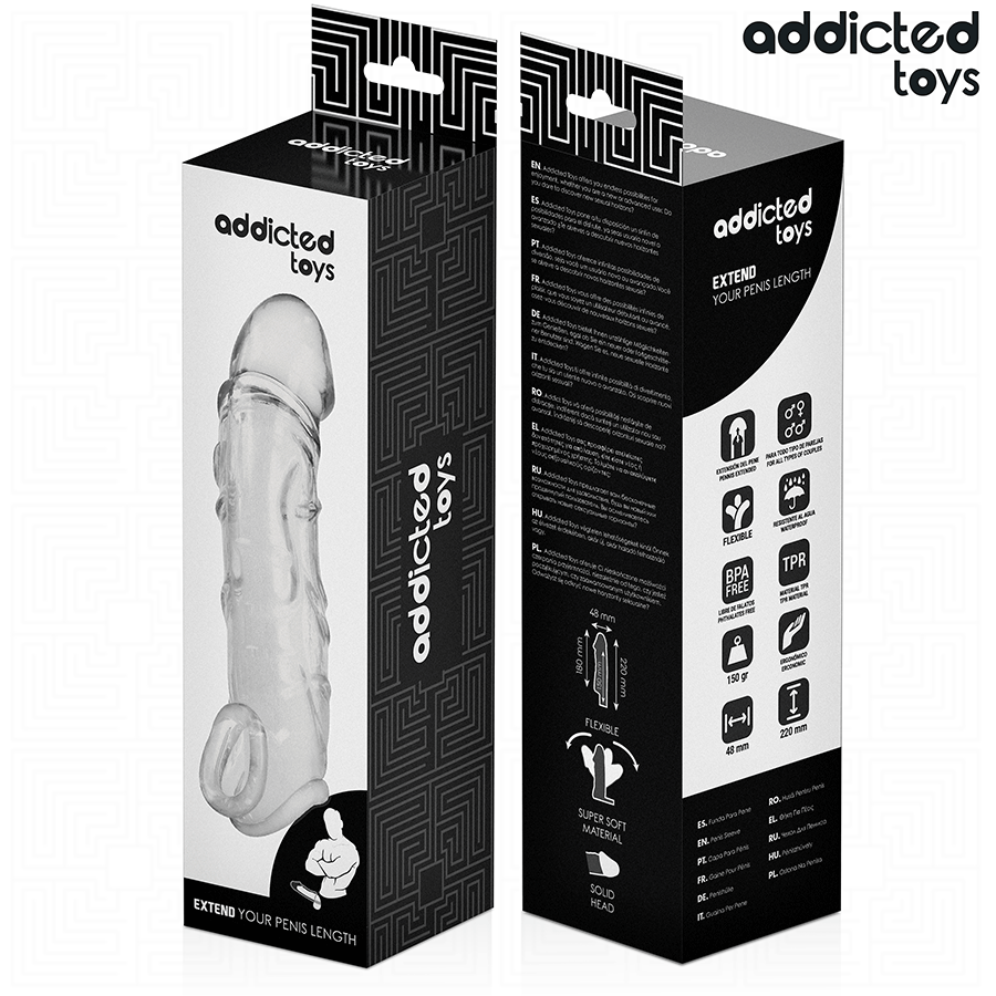 Addicted Toys - Extensão de Pénis Transparente 27 cm