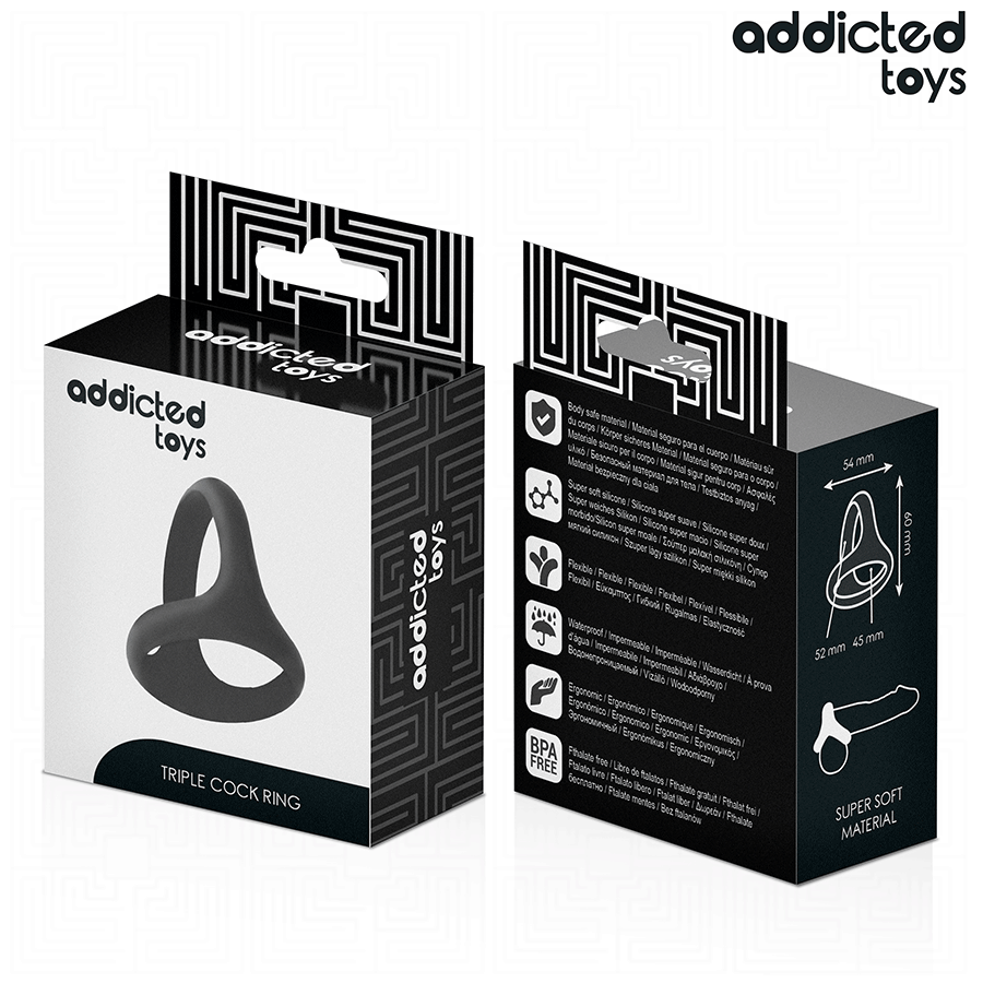 Addicted Toys - Anel Triplo Grosso para o Pênis