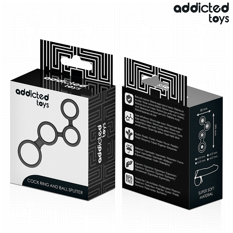 Addicted Toys - Anillo Para Pene Con Separadores Para Testículos