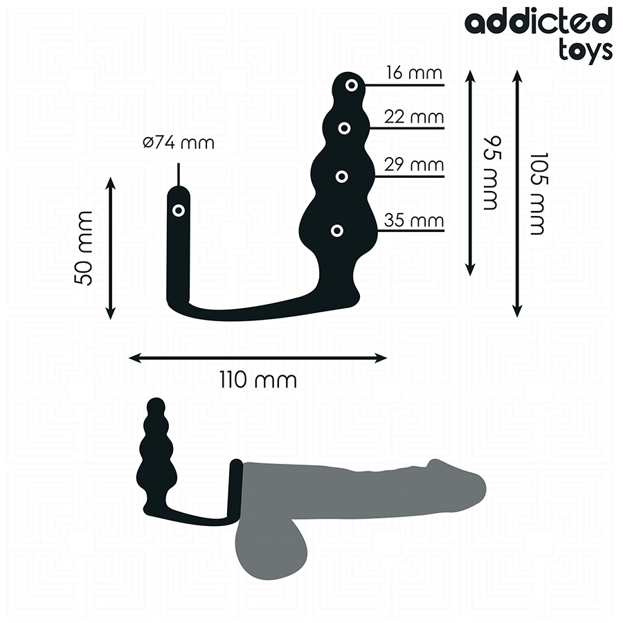 Addicted Toys -Plug Anal Com Anel Modelo 5