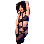 Chilirose - Cr 4852 Conjunto de Lingerie Preto Tamanho L