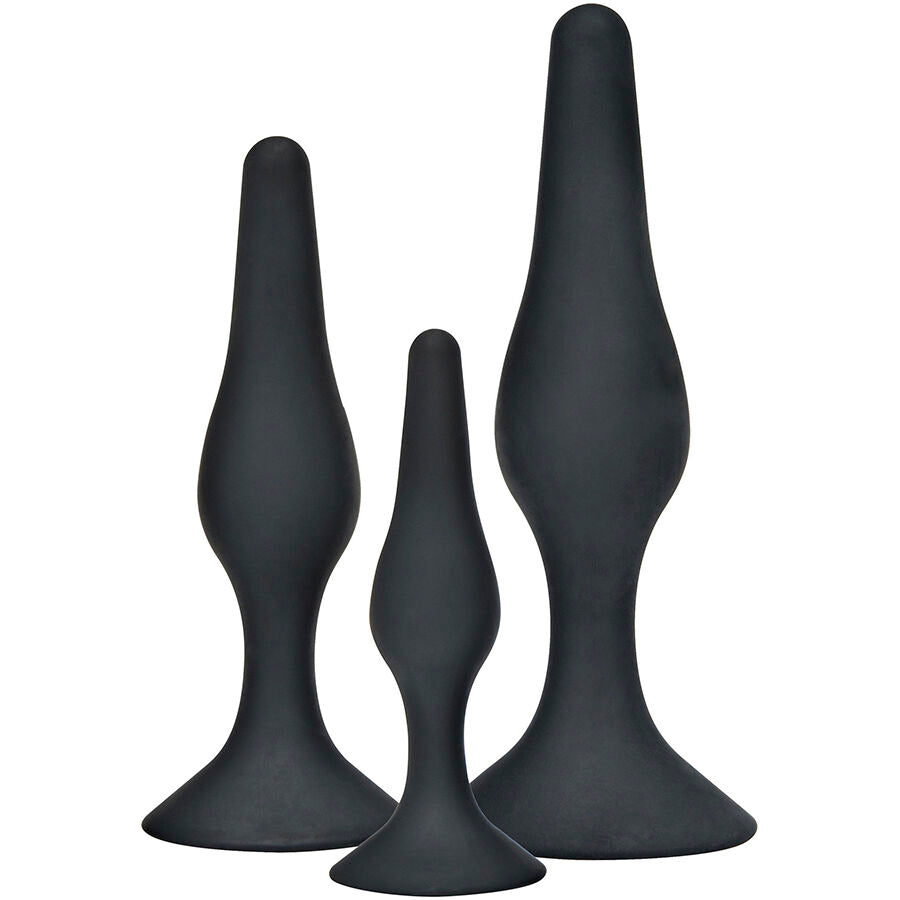 Toyjoy - Juegos Anales Curvy CompanionsPlug Anal 3 Piezas Negro