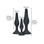 Toyjoy - Anal Play Curvy CompanionsPlug Anal 3 Peças Preto
