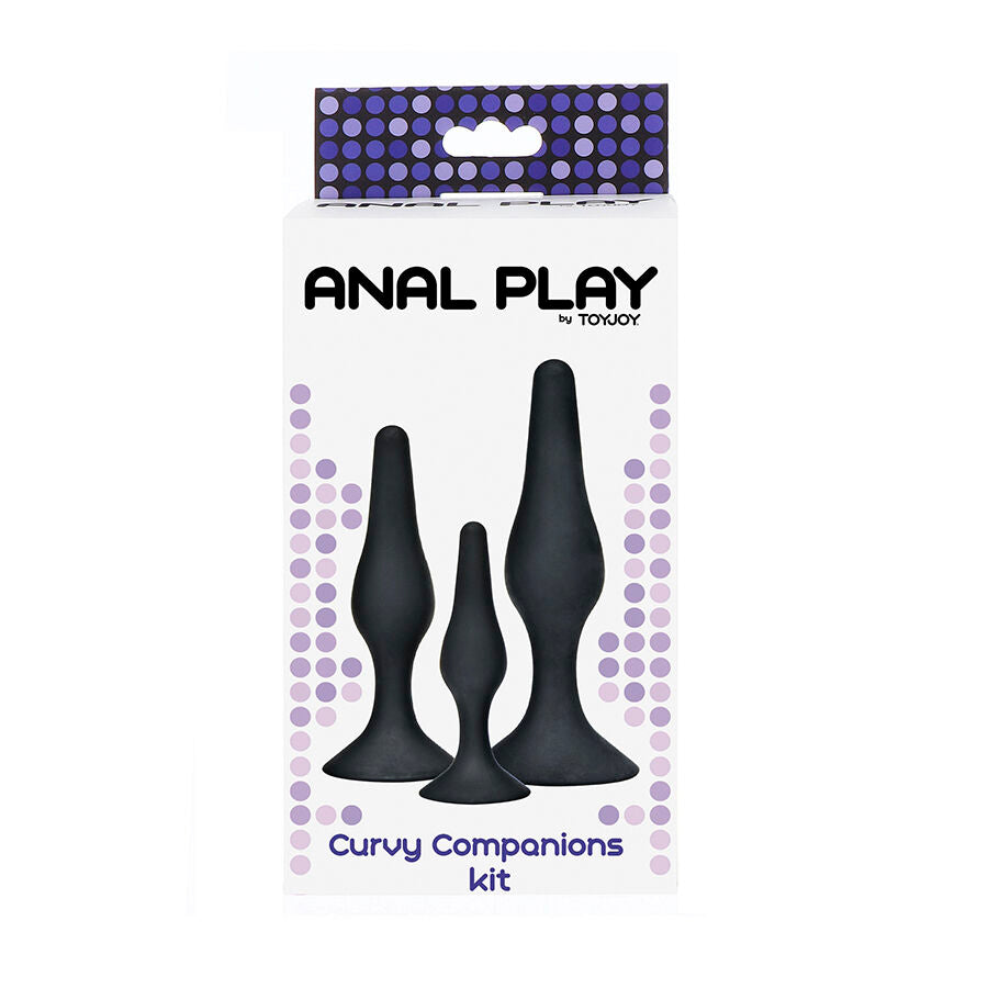 Toyjoy - Anal Play Curvy CompanionsPlug Anal 3 Peças Preto