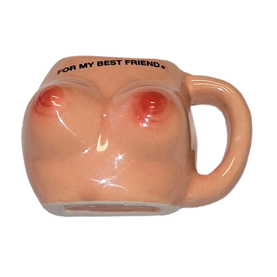 Diablo Picante – Imán de Pecho en Taza de Cerámica "Para Mi Mejor Amiga"