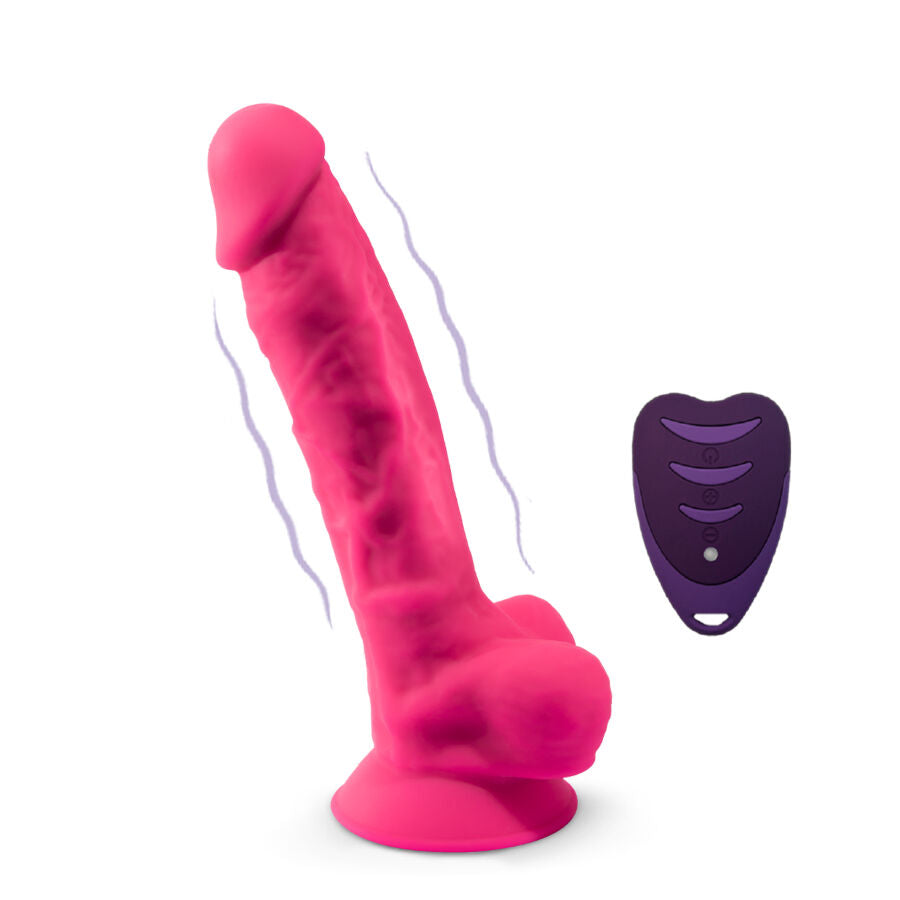 Silexd - Modelo de Pénis Realista 18 Vibração Rosa + Controle Remoto Lrs