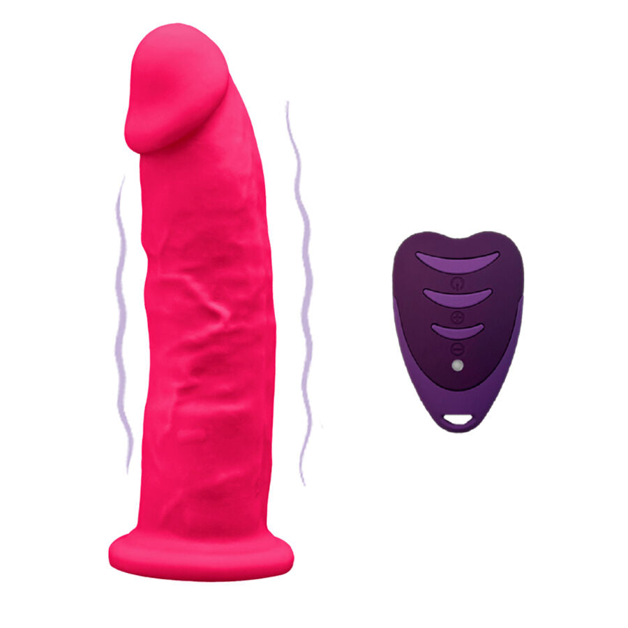 Silexd - Modelo de Pene Realista 2 Rosa + Control Remoto Lrs 17 cm