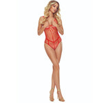 Passion  - Bs114 Red Grid Bodystocking