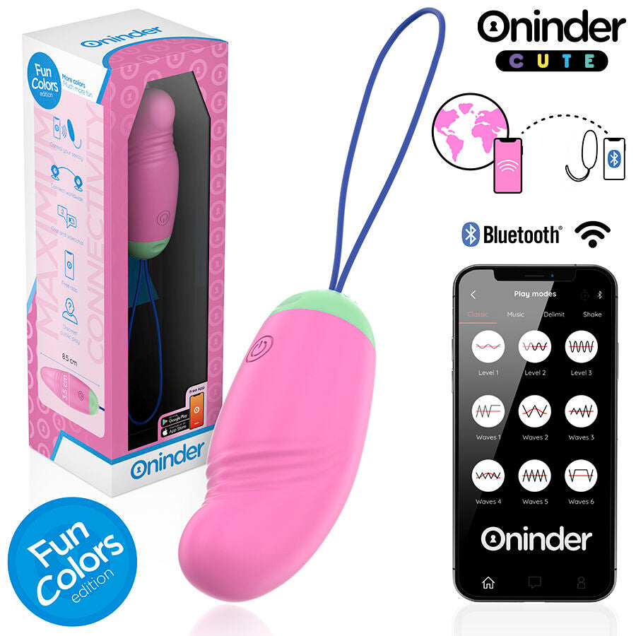Oninder Cute - Huevo Vibratorio Giratorio Love Pleasure 360 Silicona - Aplicación Mundial Gratuita