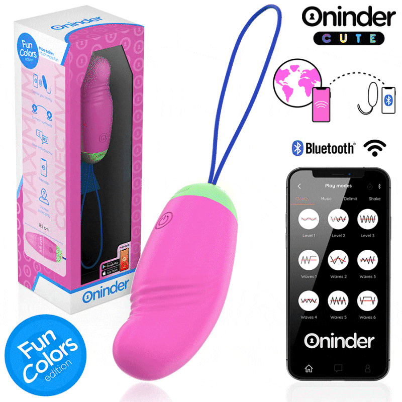 Oninder Cute - Huevo Vibratorio Giratorio Love Pleasure 360 Silicona - Aplicación Mundial Gratuita