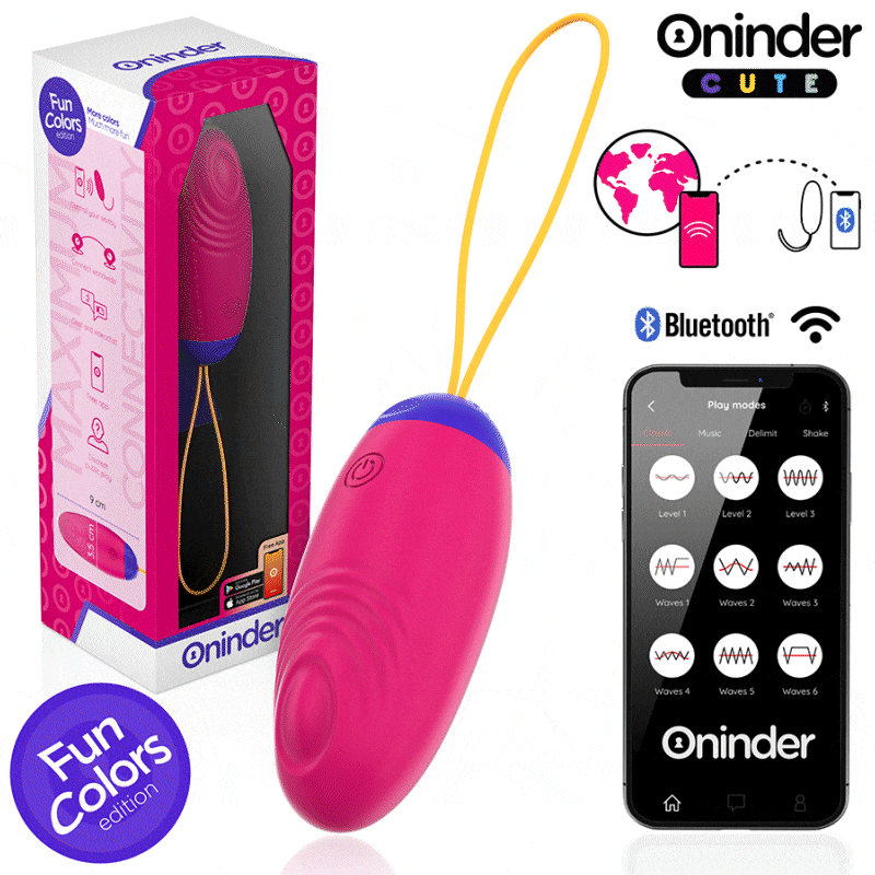 Oninder Cute - Huevo de silicona con vibro-ondas y placer de amor - Aplicación mundial gratuita