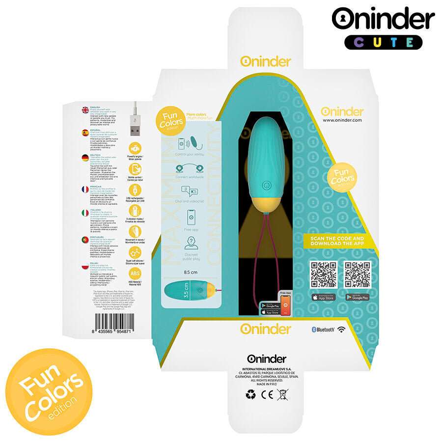 Oninder Cute - Huevo de silicona vibrogiratorio Love Pleasure - Aplicación mundial gratuita