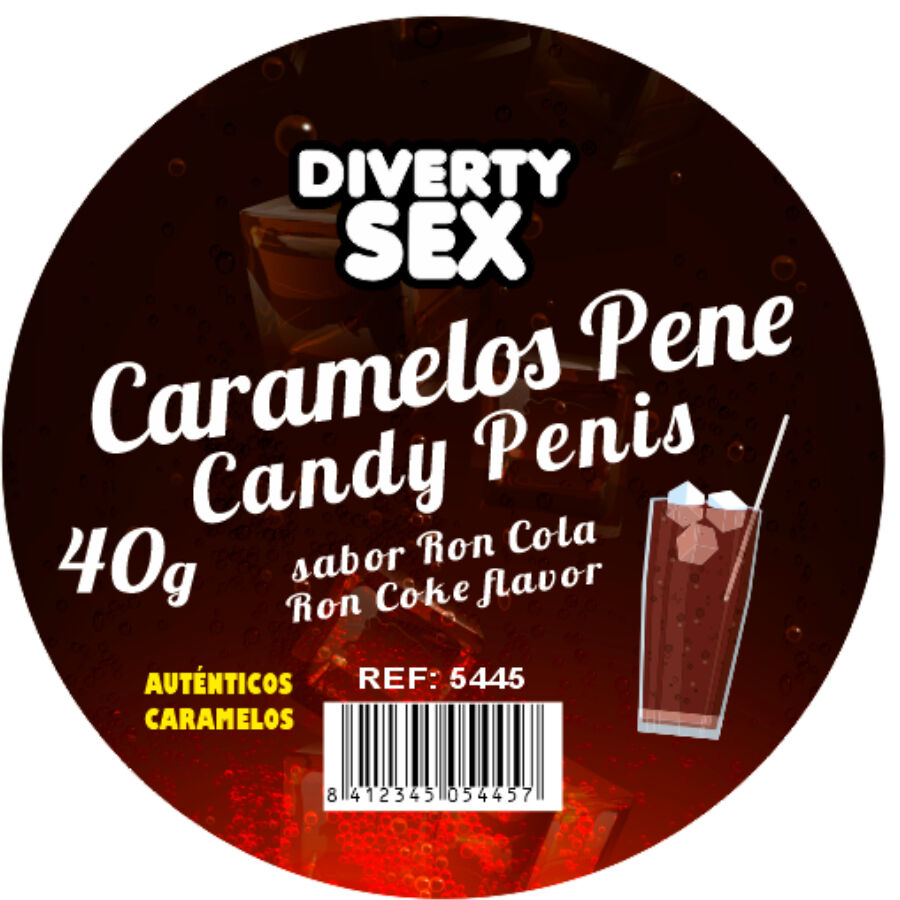 Diablo Picante - 20 Doces de Pénis Com Sabor Ron Cola