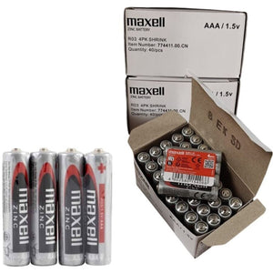 MAXELL - PILHA SALINA MANGANESO AAA R03 RETRÁTIL*4