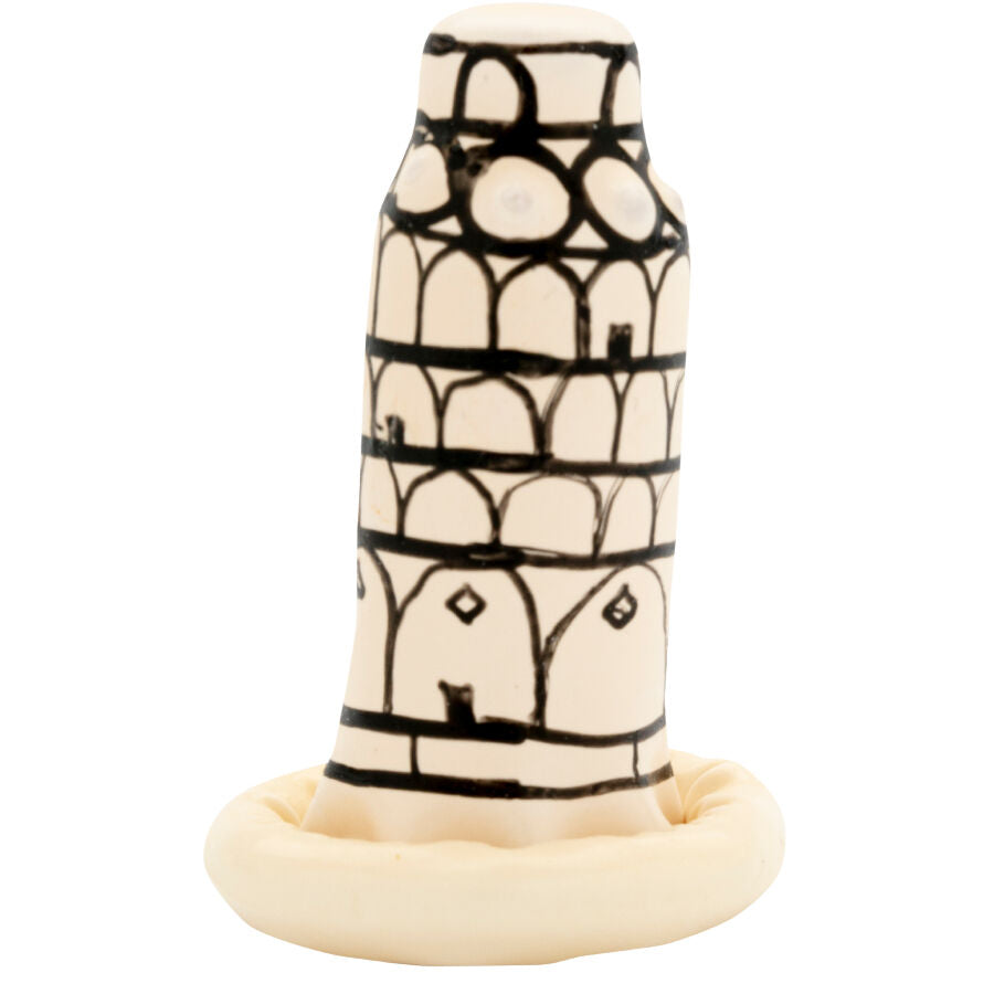 Condomerie - Preservativos Novidades Pintados à  Mão Torre de Pisa